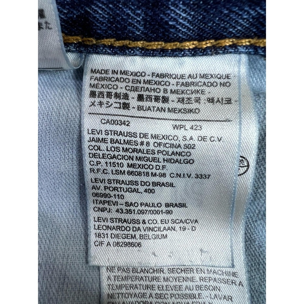 Levis 505 Mens 36x34 Blue Regular Straight Denim Jeans Medium Wash 00505-4891 - Picture 9 of 16